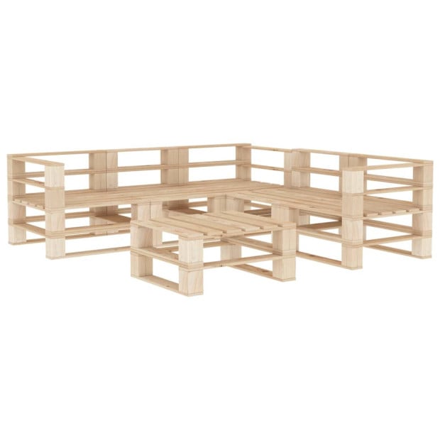 6 Piece Garden Set Pallets Wood