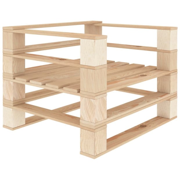 7 Piece Garden Set Pallets Wood Image 3