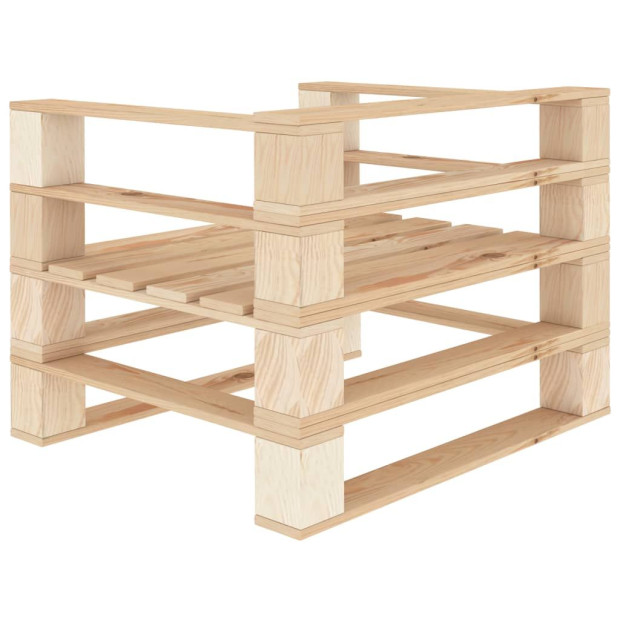 7 Piece Garden Set Pallets Wood Image 5