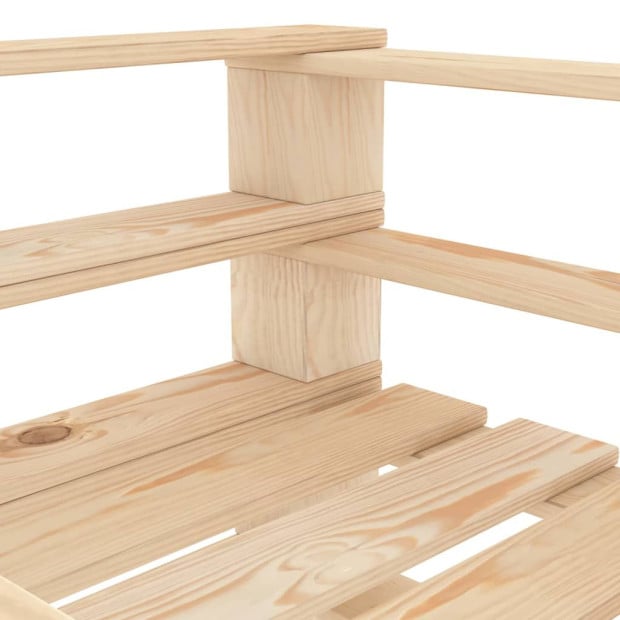7 Piece Garden Set Pallets Wood Image 6