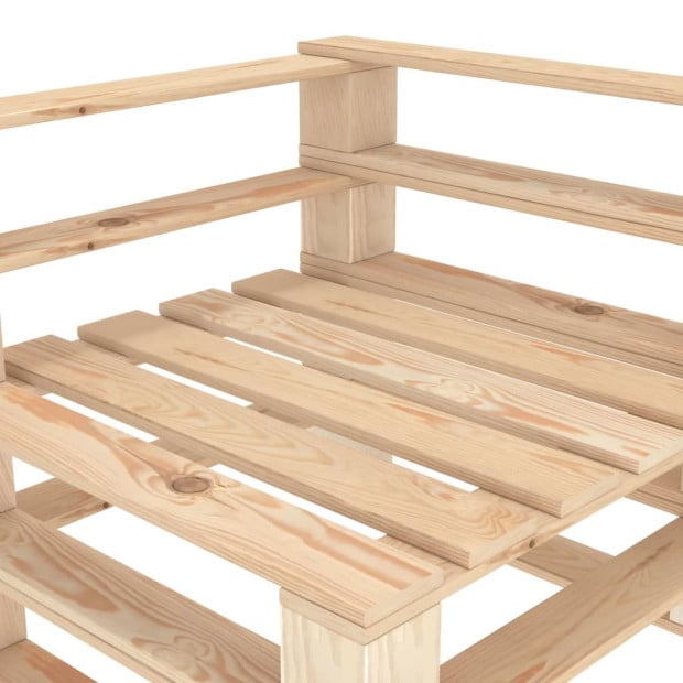 7 Piece Garden Set Pallets Wood Image 10
