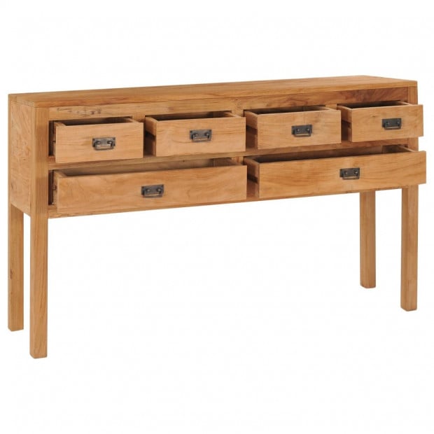 Sideboard 125x30x75 Cm Solid Teak Wood Image 6