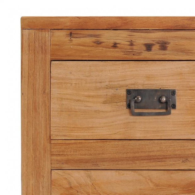 Sideboard 125x30x75 Cm Solid Teak Wood Image 7