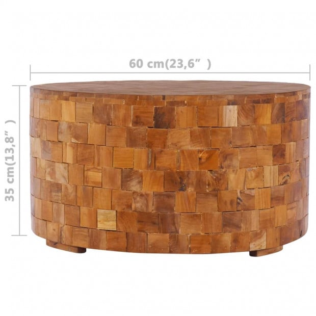 Coffee Table 60x60x35 Cm Solid Teak Wood Image 3