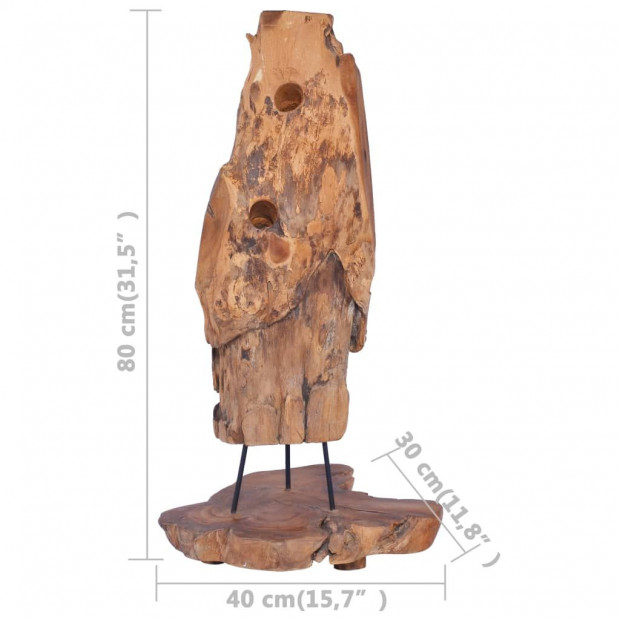 Wine Rack For 8 Bottles 40x30x80 Cm Solid Teak Wood Image 3
