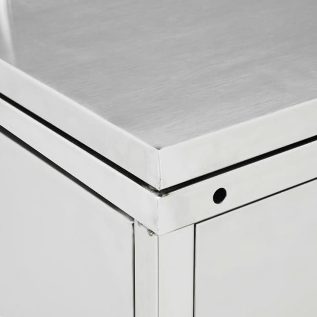 Double Wheelie Bin Shed 240 L Stainless Steel Image 3