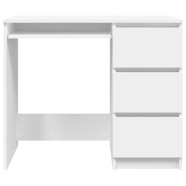 Desk White 90x45x76 Cm Chipboard Image 5