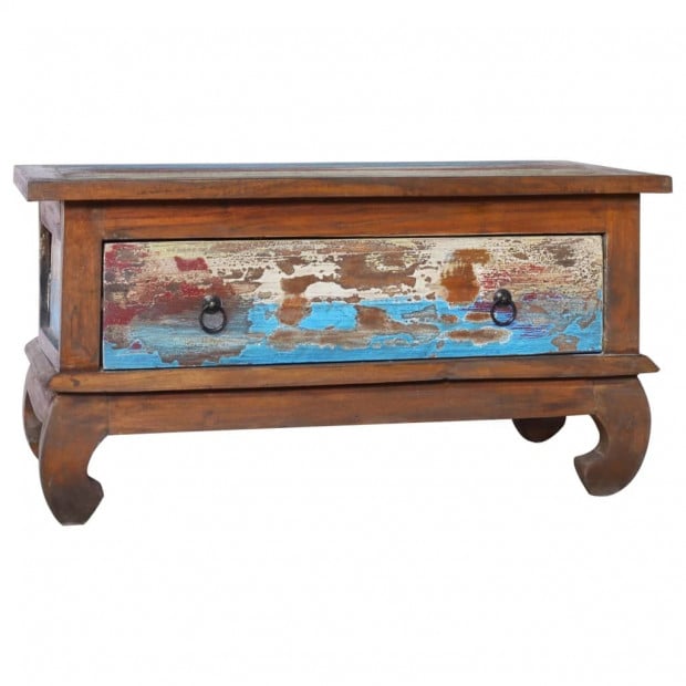 Coffee Table 80x50x40 Cm Reclaimed Teak Wood