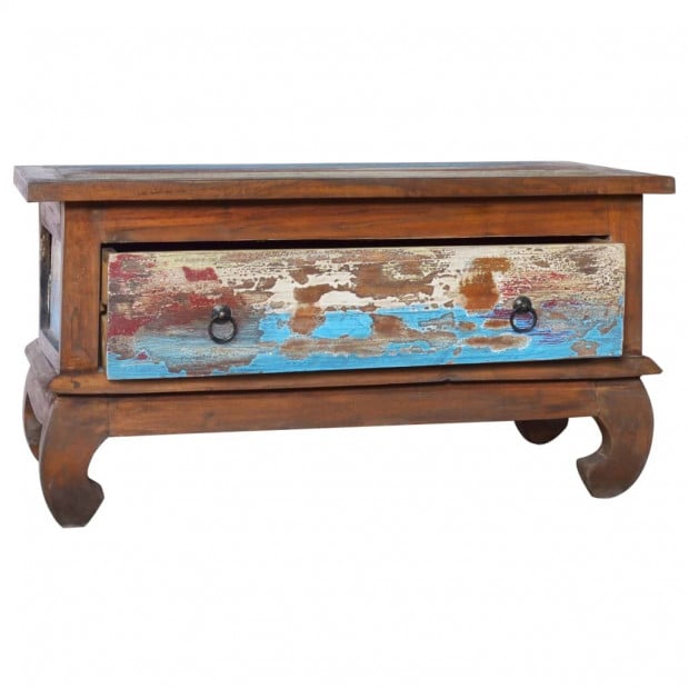 Coffee Table 80x50x40 Cm Reclaimed Teak Wood Image 2