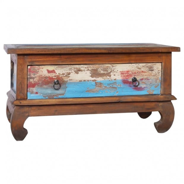 Coffee Table 80x50x40 Cm Reclaimed Teak Wood Image 11