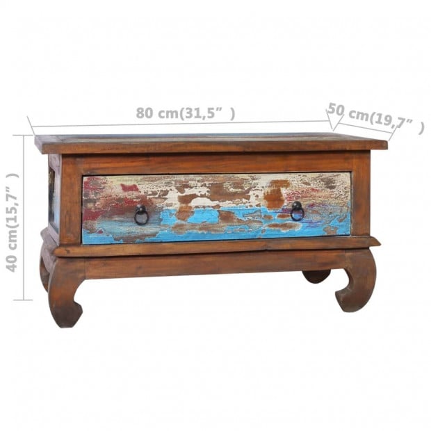 Coffee Table 80x50x40 Cm Reclaimed Teak Wood Image 8