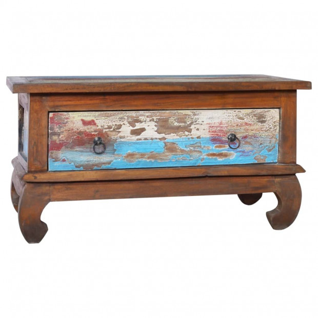 Coffee Table 80x50x40 Cm Reclaimed Teak Wood Image 9