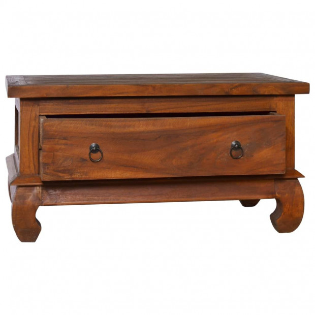 Coffee Table 80x50x40 Cm Solid Teak Wood Image 2