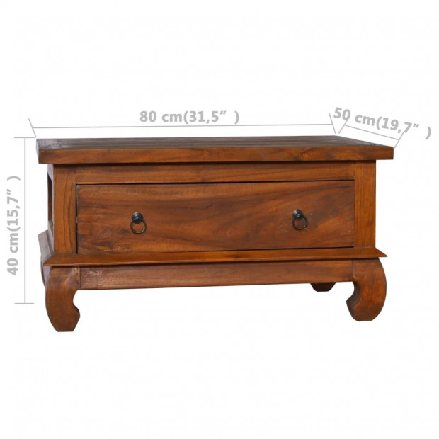 Coffee Table 80x50x40 Cm Solid Teak Wood Image 10