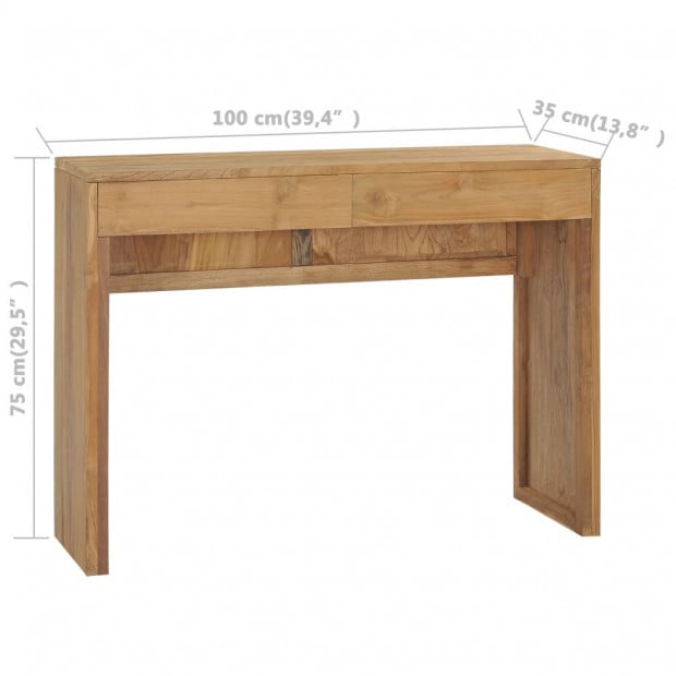 Console Table 100x35x75 Cm Solid Teak Wood Image 8