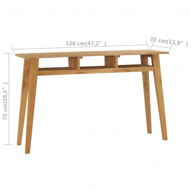 Console Table 120x35x75 Cm Solid Teak Wood Image 6
