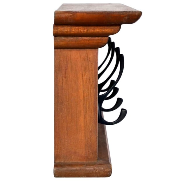 Wall Mounted Coat Rack 70x10x20 Cm Solid Teak Wood Image 3