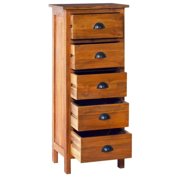 Sideboard 45x35x110 Cm Solid Teak Wood Image 2