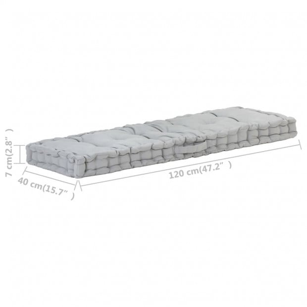 Pallet Floor Cushions 2 Pcs Cotton Grey Image 11