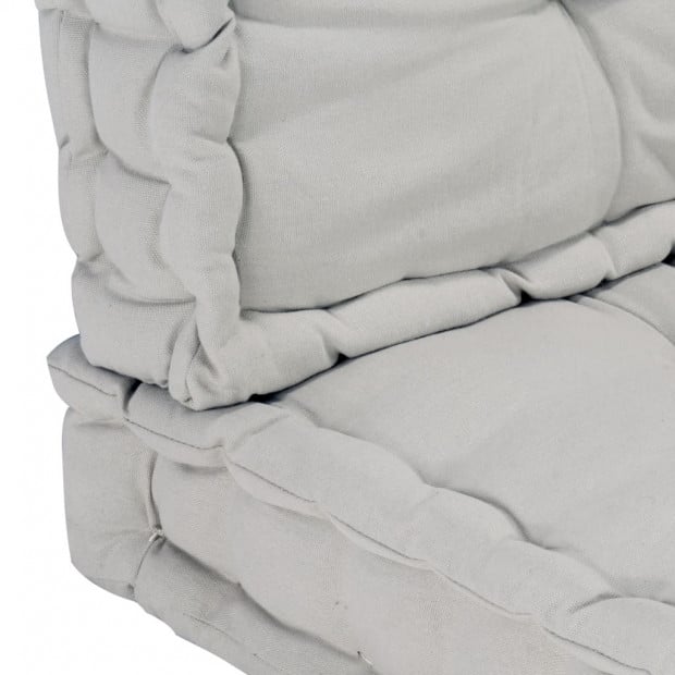Pallet Floor Cushions 2 Pcs Cotton Grey Image 9