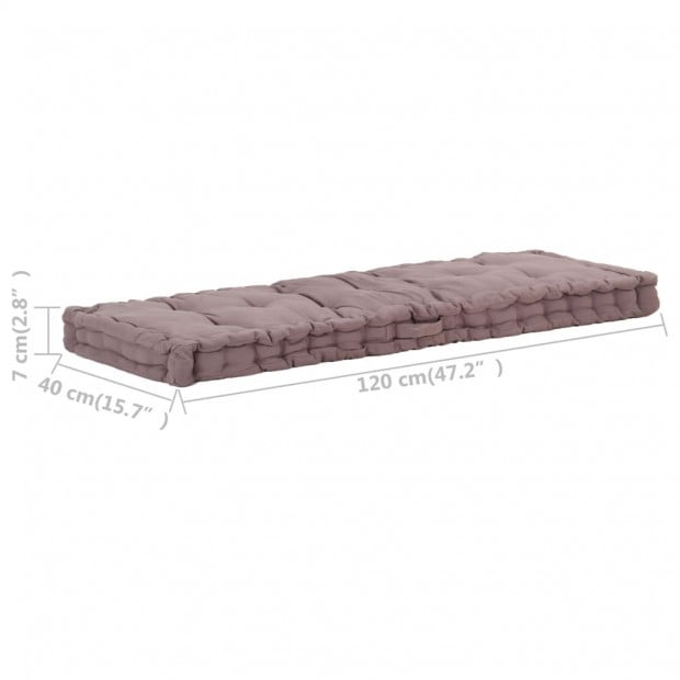 Pallet Floor Cushions 2 Pcs Cotton Taupe Image 11
