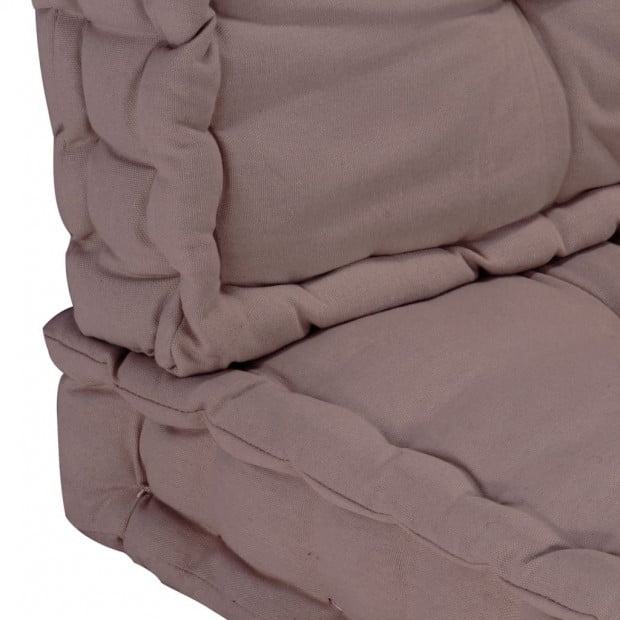 Pallet Floor Cushions 2 Pcs Cotton Taupe Image 9