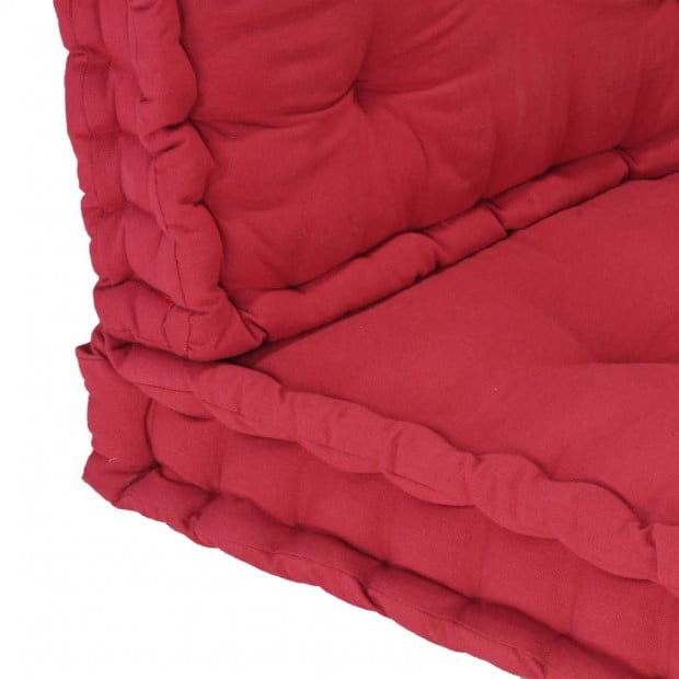 Pallet Floor Cushions 2 Pcs Cotton Burgundy Image 9