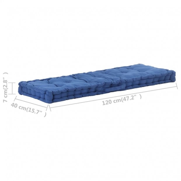 Pallet Floor Cushions 2 Pcs Cotton Light Blue Image 11