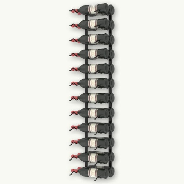 Wall-mounted Wine Rack For 24 Bottles Black Iron Image 3