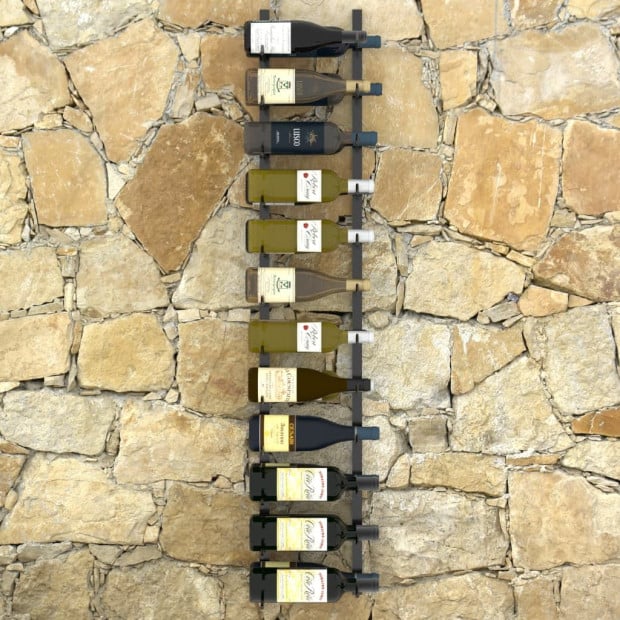 Wall-mounted Wine Rack For 24 Bottles Black Iron Image 4