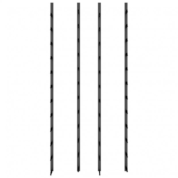 Wall-mounted Wine Racks For 48 Bottles 2 Pcs Black Iron Image 3