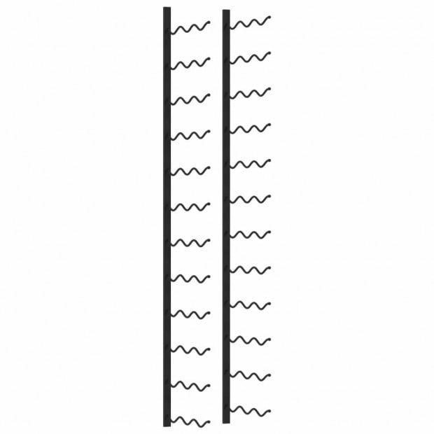 Wall-mounted Wine Rack For 36 Bottles Black Iron