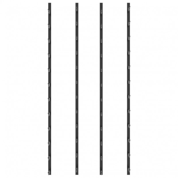Wall-mounted Wine Racks For 72 Bottles 2 Pcs Black Iron Image 3