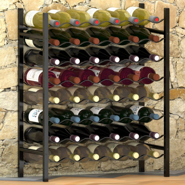 Wine Rack For 48 Bottles Black Metal Image 2