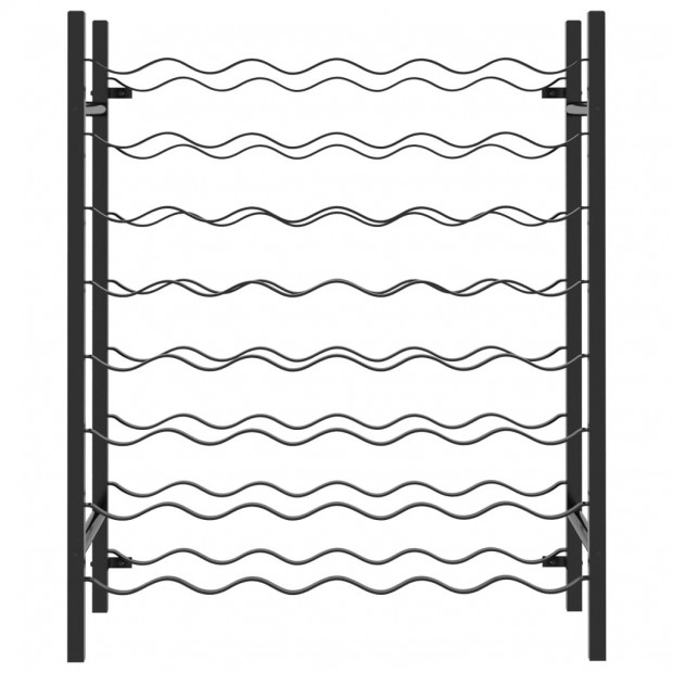 Wine Rack For 48 Bottles Black Metal Image 3
