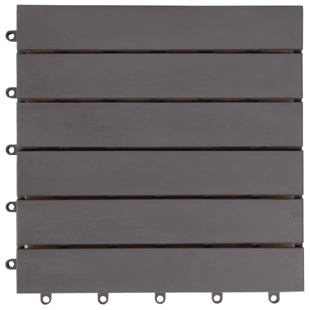 Decking Tiles 30 Pcs Grey Wash 30x30 Cm Solid Acacia Wood Image 5