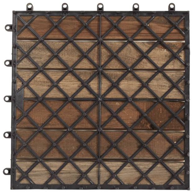 Decking Tiles 30 Pcs Grey Wash 30x30 Cm Solid Acacia Wood Image 6