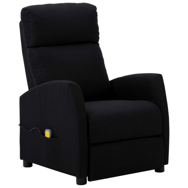Massage Reclining Chair Black Fabric