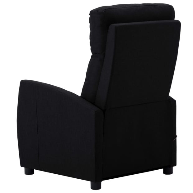 Massage Reclining Chair Black Fabric Image 4