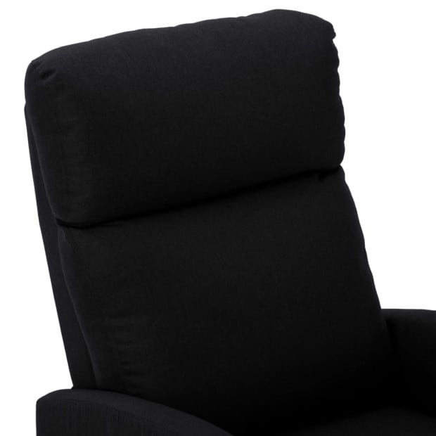 Massage Reclining Chair Black Fabric Image 5
