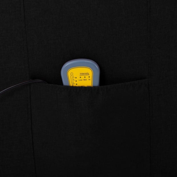 Massage Reclining Chair Black Fabric Image 6