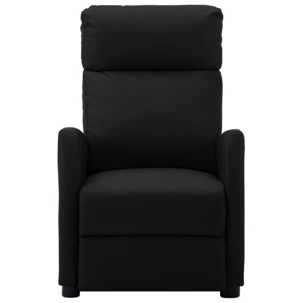 Massage Reclining Chair Black Faux Leather Image 2
