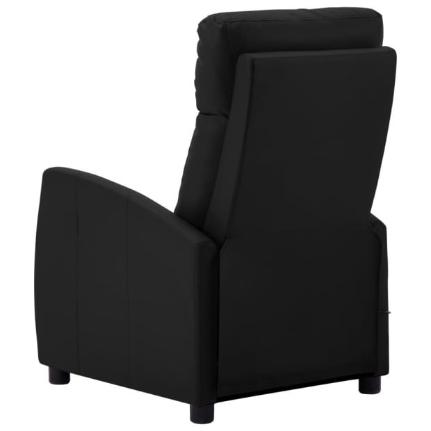 Massage Reclining Chair Black Faux Leather Image 4