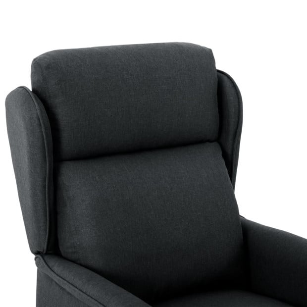 Recliner Dark Grey Fabric Image 6