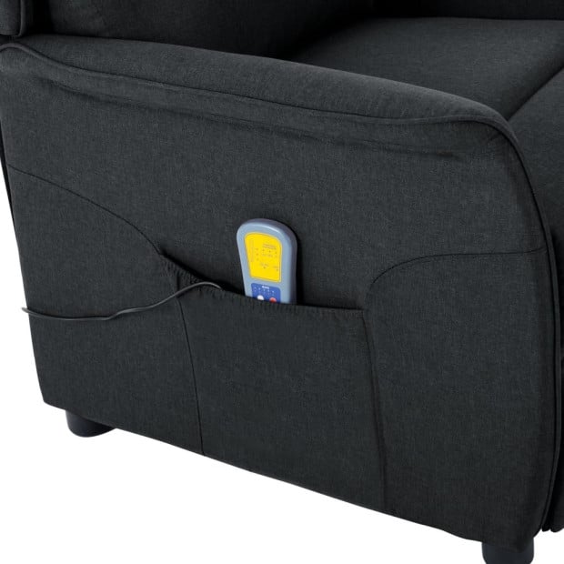 Recliner Dark Grey Fabric Image 7
