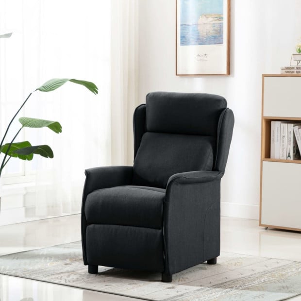 Recliner Dark Grey Fabric