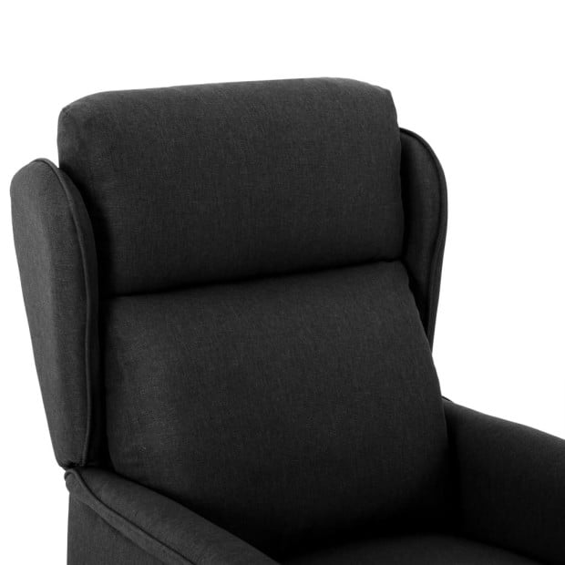 Recliner Black Fabric Image 6