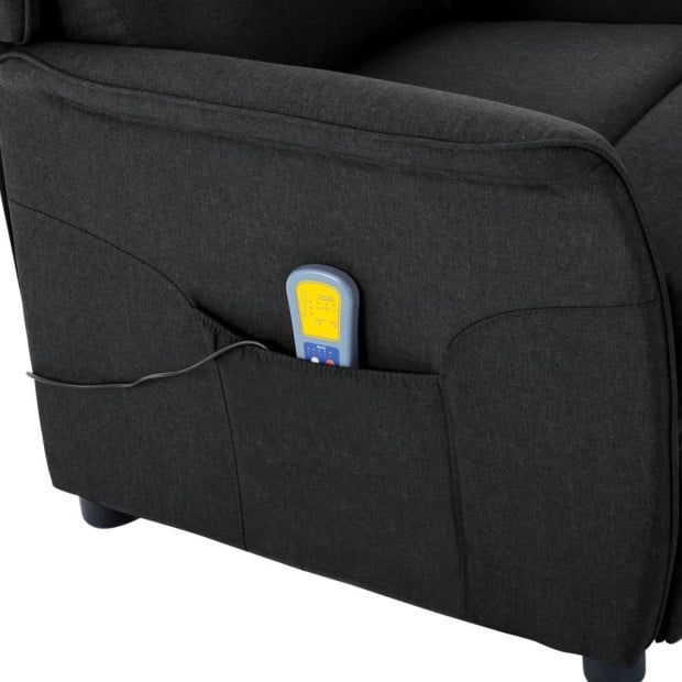 Recliner Black Fabric Image 7