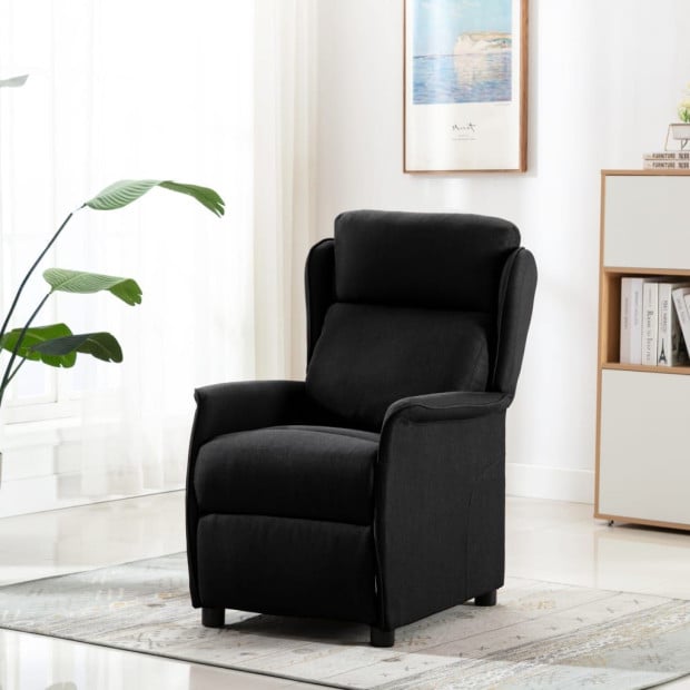 Recliner Black Fabric