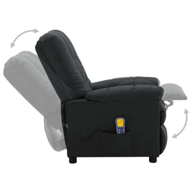 Recliner Dark Grey Fabric Image 5